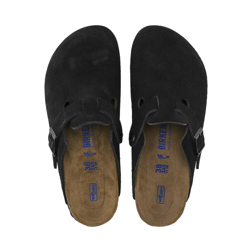Birkenstock Boston Suede - Negro