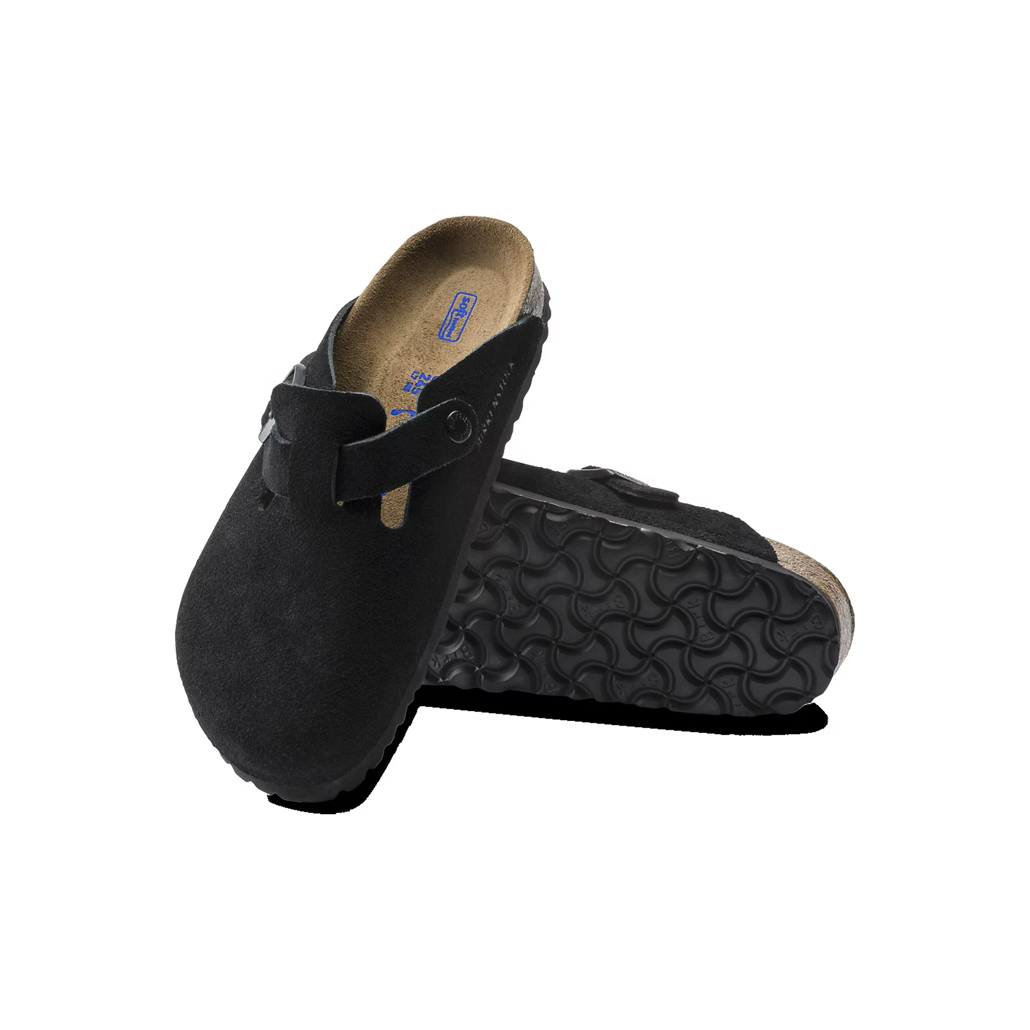 Birkenstock Boston Suede - Negro